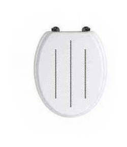 Premier Housewares White Toilet Seat with Diamante Detail.